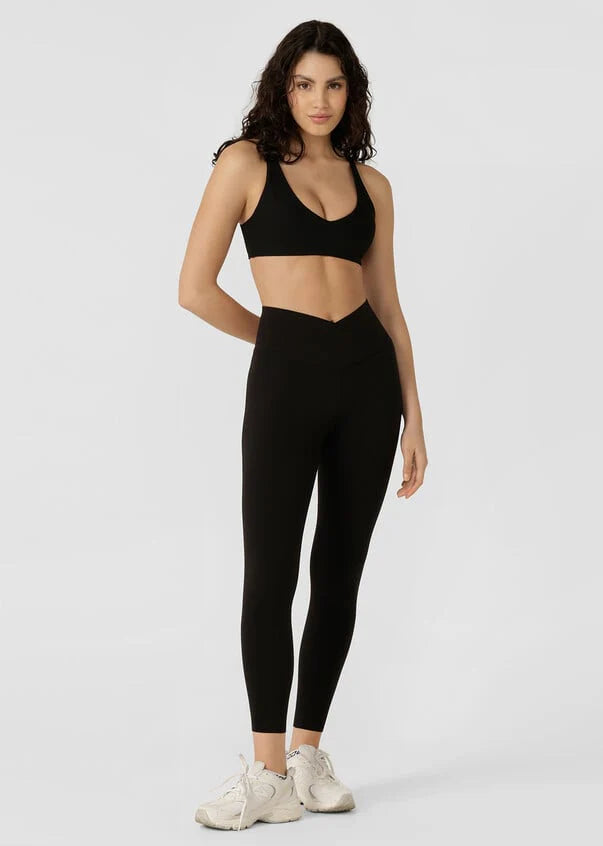 Lorna Jane Inspire Wrap Waist Ankle Biter Leggings Black Key Power Sports Singapore