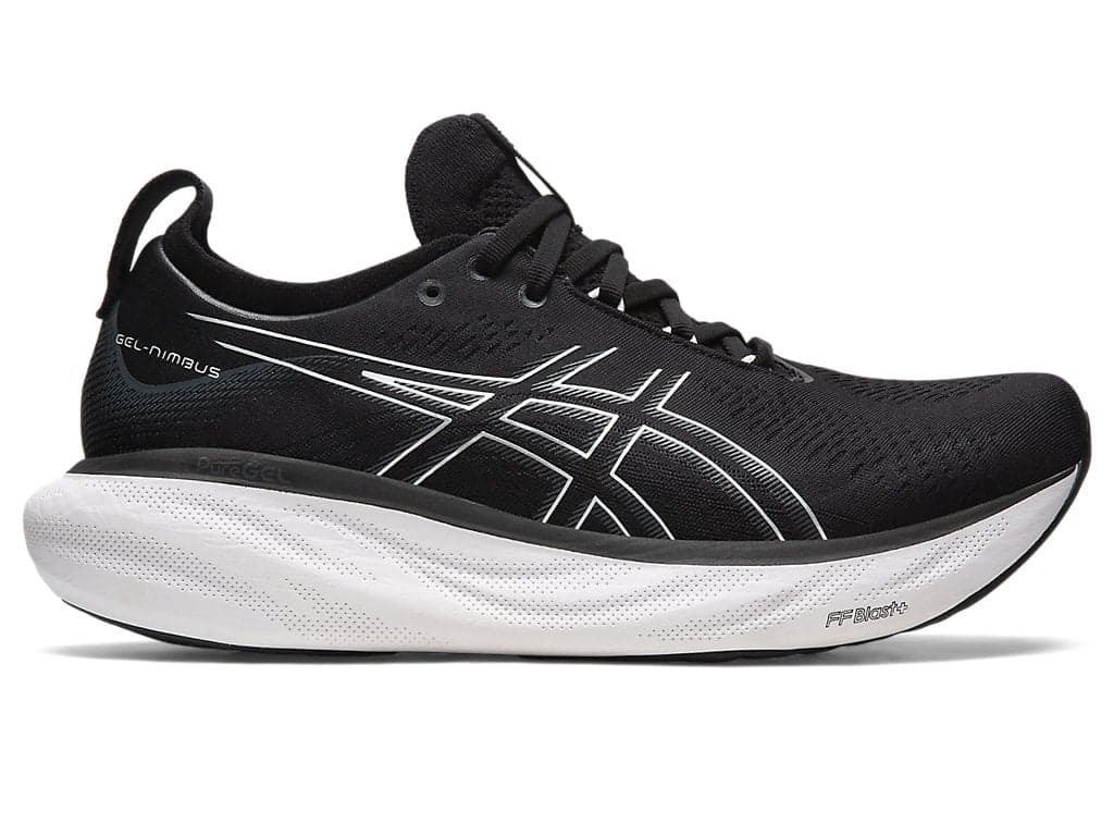 Asics Men's GEL-NIMBUS 25 WIDE BLACK/PURE SILVER โ Key Power