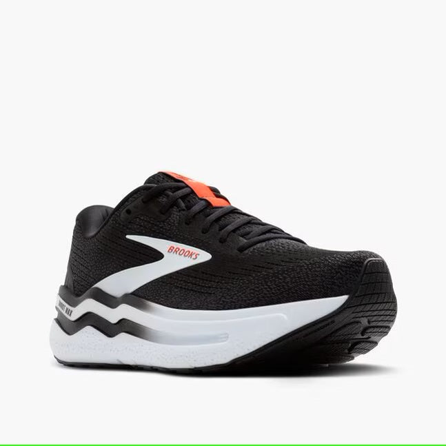 Brooks Men's Ghost Max 2 - Black/White/Fiery Red