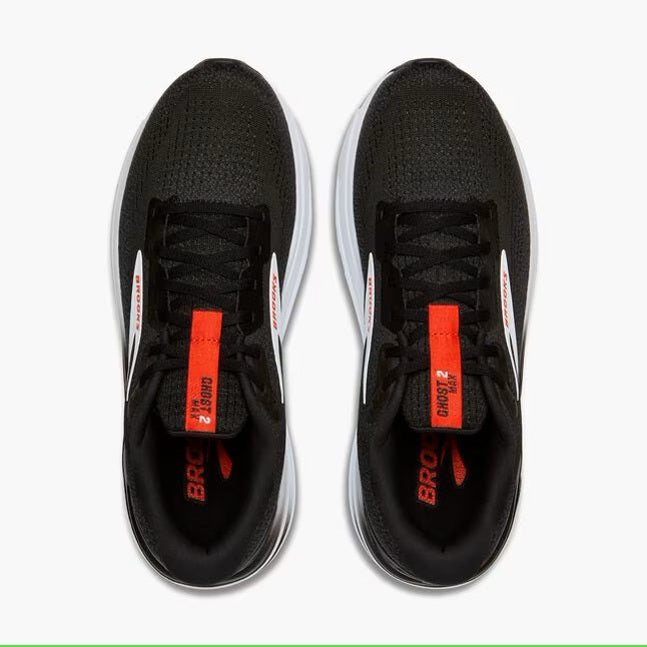 Brooks Men's Ghost Max 2 - Black/White/Fiery Red