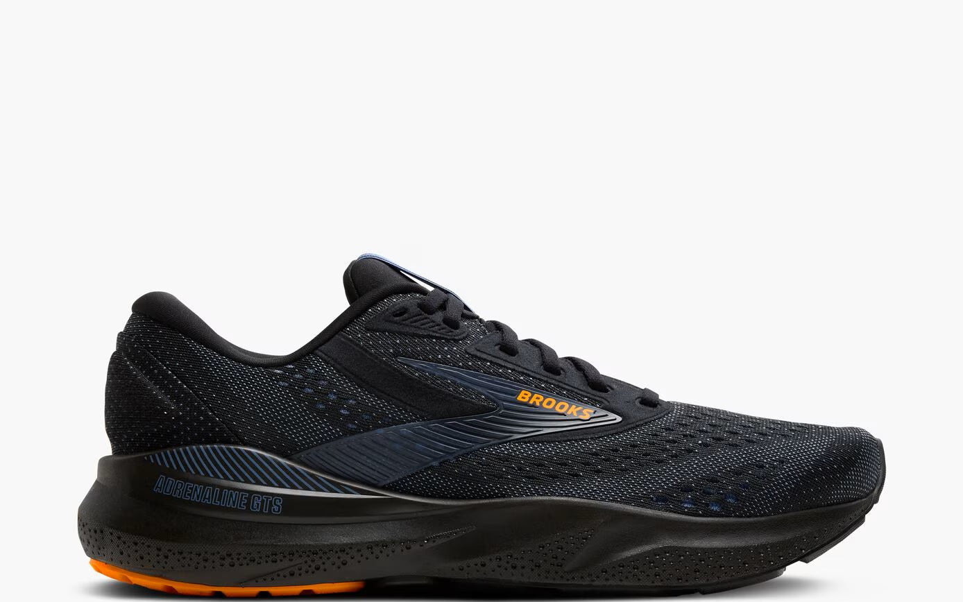 Brooks Men's Adrenaline GTS 24 - Black/Country Blue/Orange