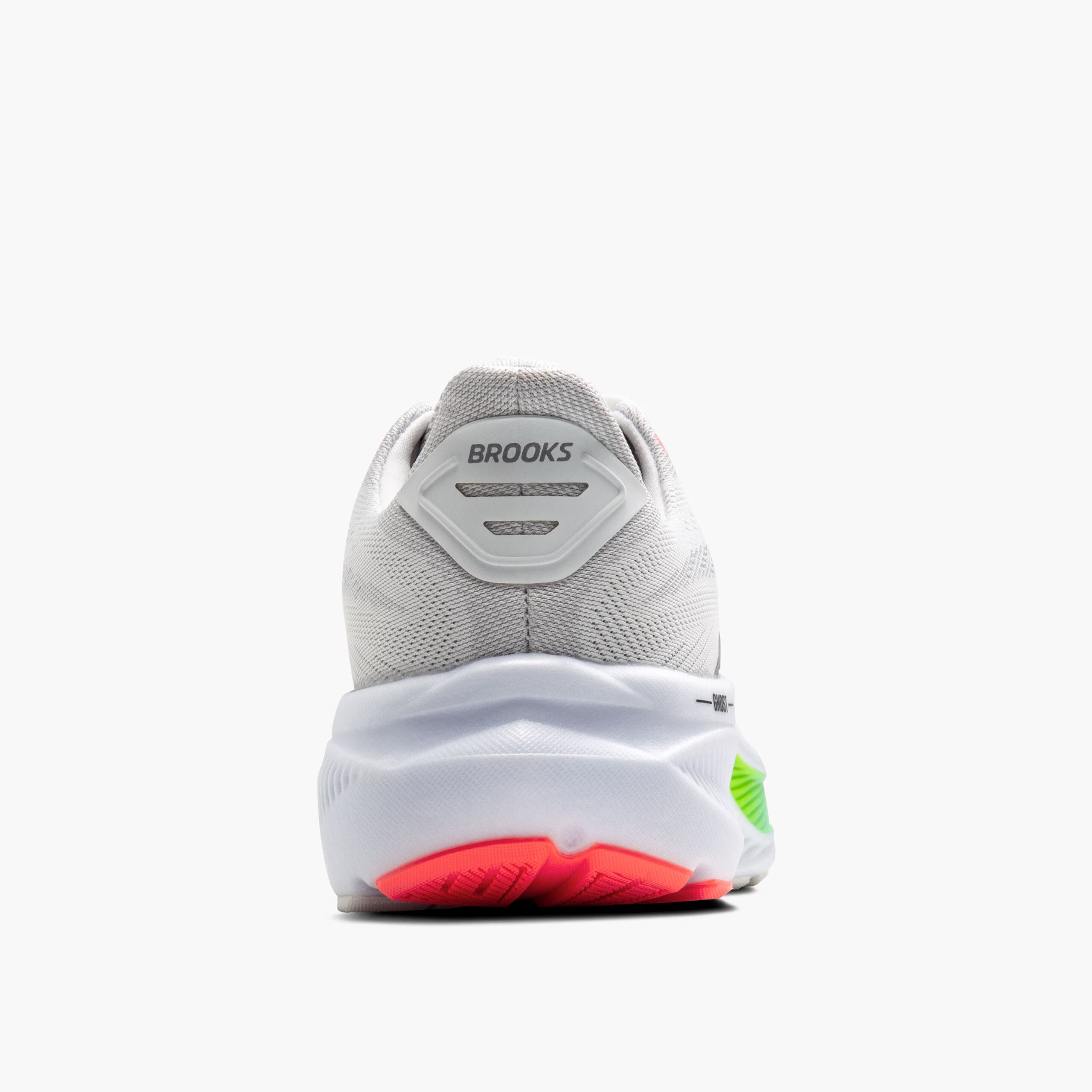 Brooks Men's Ghost 17 (2E112) - White/Pink Clay/Gecko