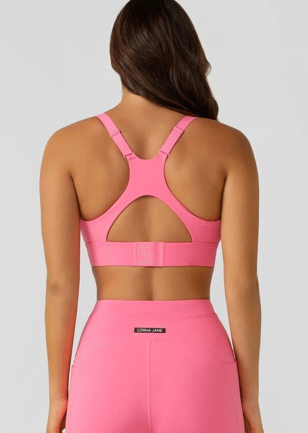 Lorna Jane Reactive Max Support Sports Bra Cameo Pink Key Power Sports Singapore