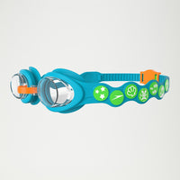 Speedo Infant's Sea Squad Spot Goggles - Azure Blue/Fluo Green/Fluo Orange/Clear