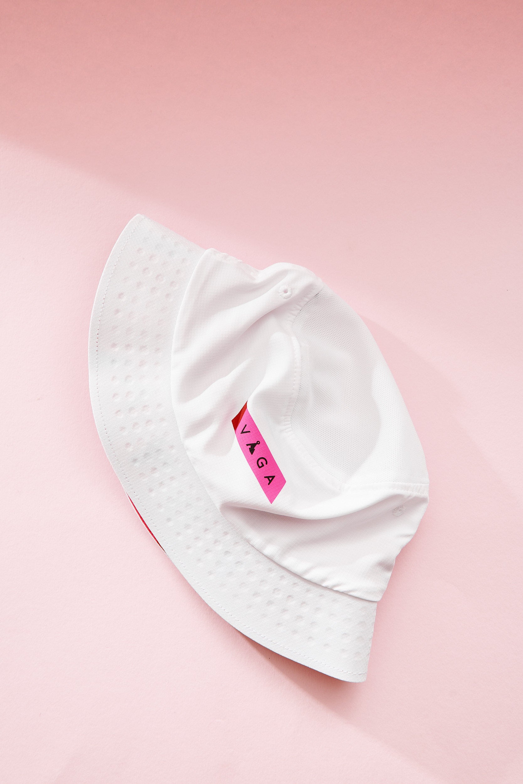 VAGA Feather Racing Cap - White/Neon Pink/Flame Red/Navy