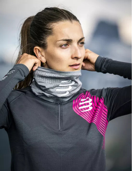 Compressport Unisex's 3D Thermo Ultralight Headtube - Grey Melange