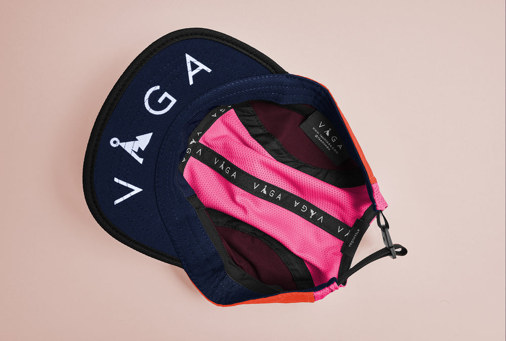 VAGA Club Cap - Bordo/Neon Orange/Poster Pink