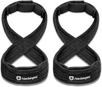 Harbinger Figure 8 Padded Lifting Straps - Black