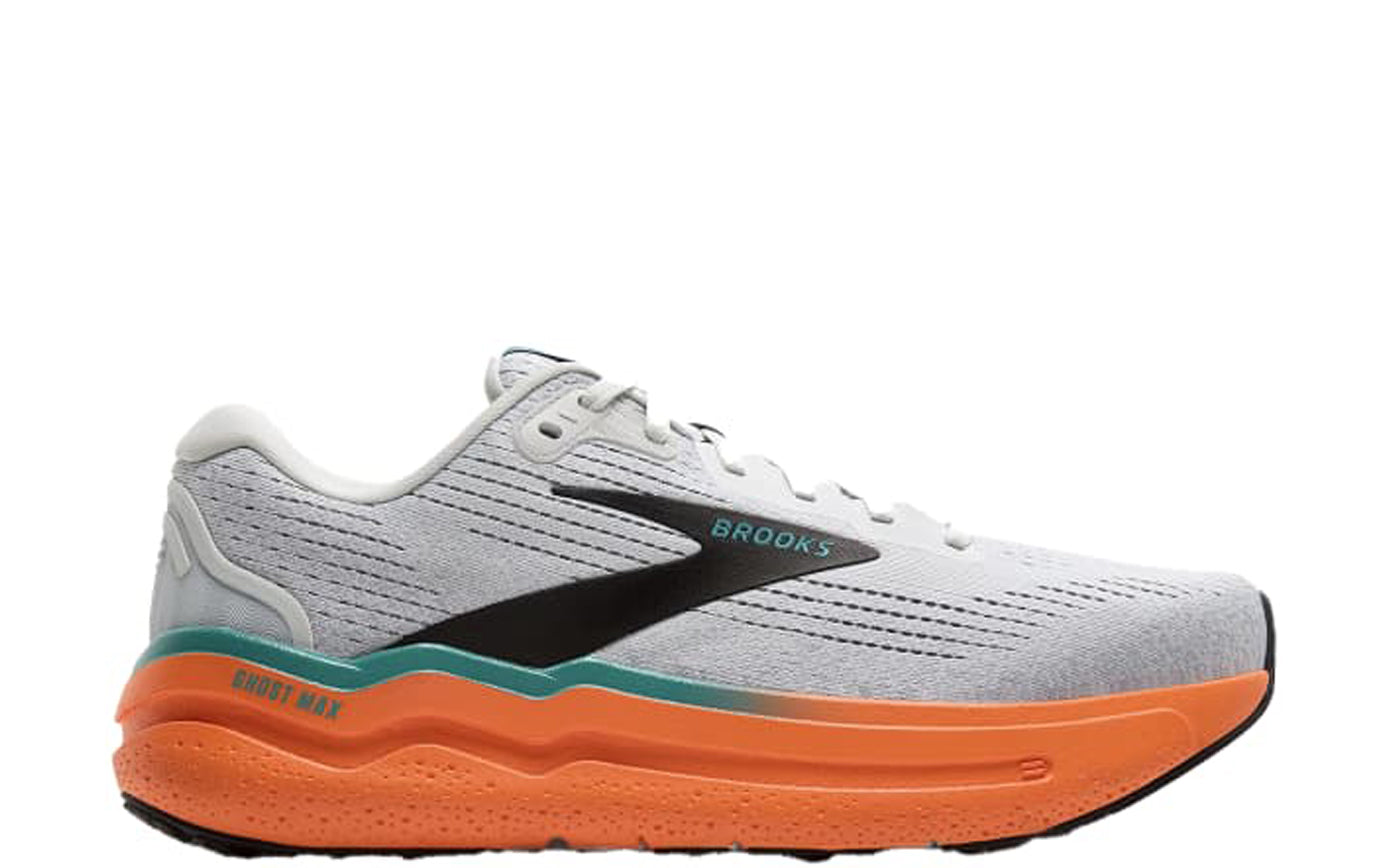 Brooks Men's Ghost Max 2 - Oyster mushroom/Orange/Teal
