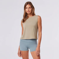 TAVI Draped Back Tank - Shitake
