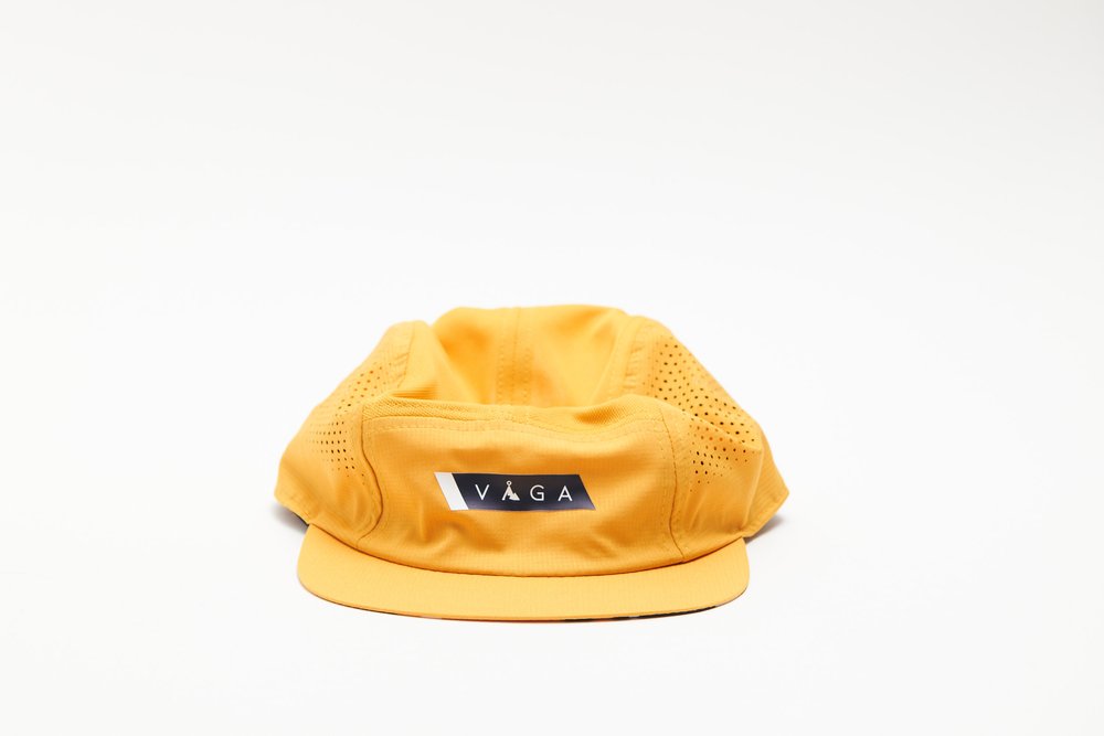VAGA Feather Racing Cap - Yellow/Navy Blue