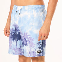 Oakley Canary Palms RC 18" Beachshort - Palms Clouds Light Blue