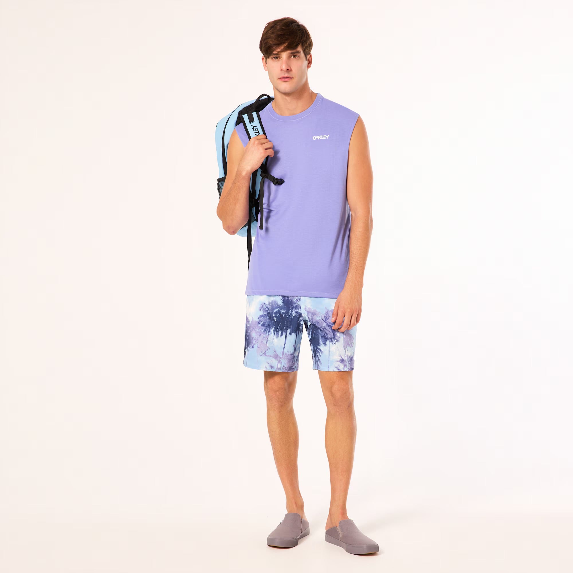 Oakley Canary Palms RC 18" Beachshort - Palms Clouds Light Blue