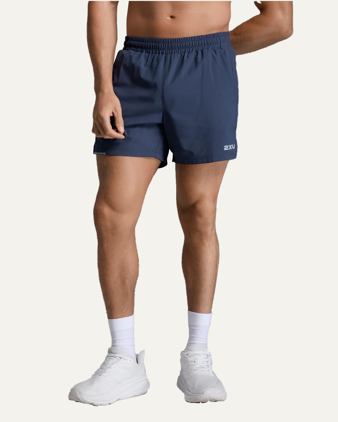 2XU Men's Aero 5 Inch Shorts - Midnight/Silver Reflective