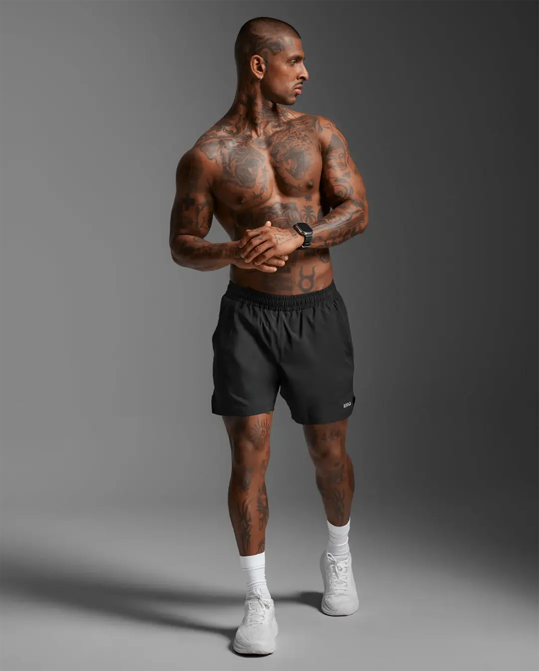 2XU Men's Aero 5 Inch Shorts - Black/Silver Reflective