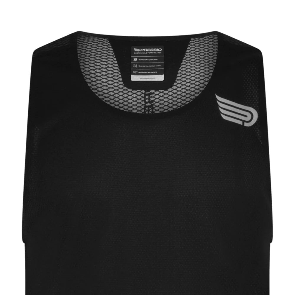Pressio Men's Elite Singlet - BLK/SLV
