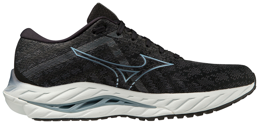 Mizuno Men's Wave Inspire 19 2E - Black/Glacial Ridge/Illusion Blue