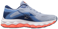 Mizuno Women's Wave Sky 7 - Blue Henon/Silver/Neon Flame