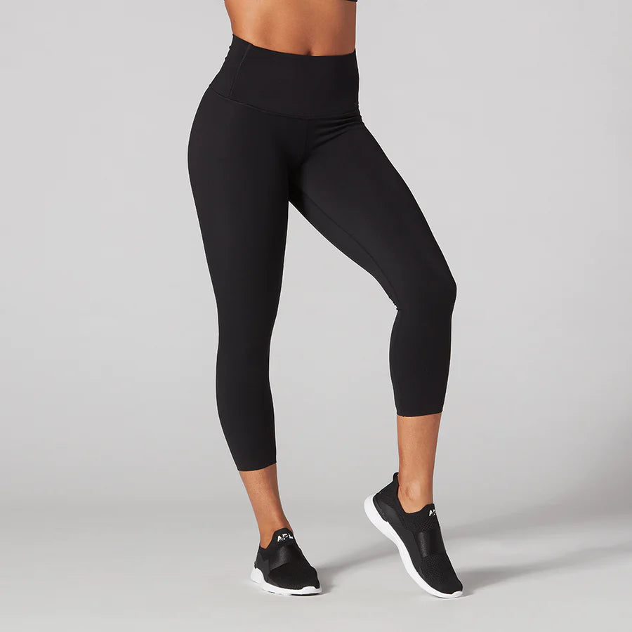 TAVI High Waisted Crop Tight - Ebony