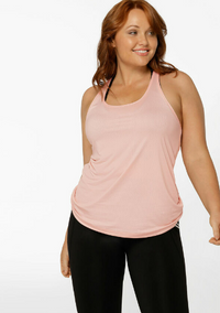 Lorna Jane Grab And Go Active Mesh Tank - Blushed Pink