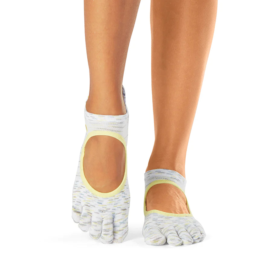 ToeSox Full Toe Bellarina Grip Socks – 5-Toe Design, Non-Slip