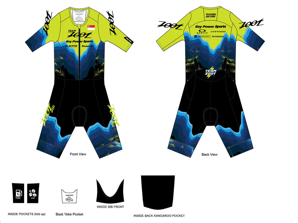 Zoot Men's Ultra Tri P1 Racesuit Shield - Team Zoot 2025