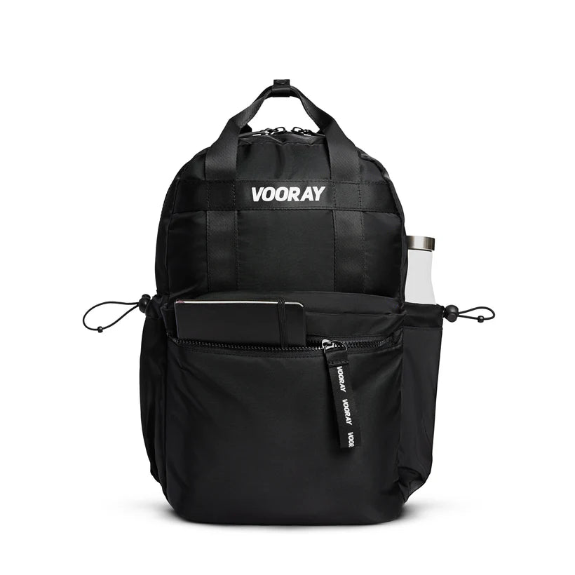 Matte black backpack top