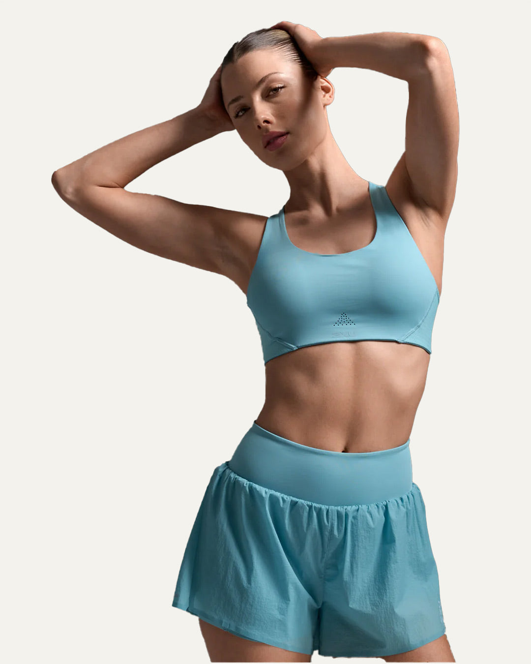 2XU Women's Aero Mesh Medium Impact Bra - Retro Blue/Retro Blue Reflect