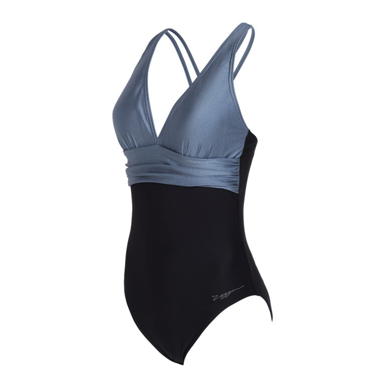 ZOGGS Women's Panel Crossback - Black Metal