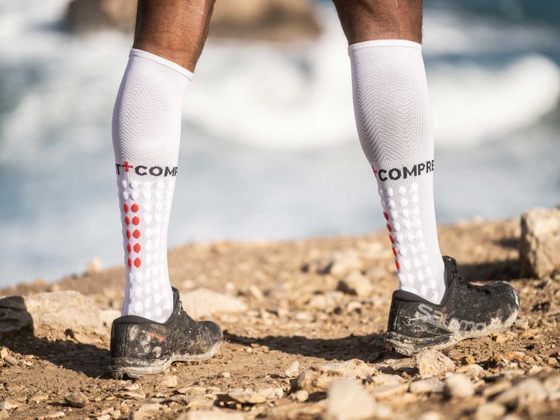Compressport Unisex's Full Socks Run - White