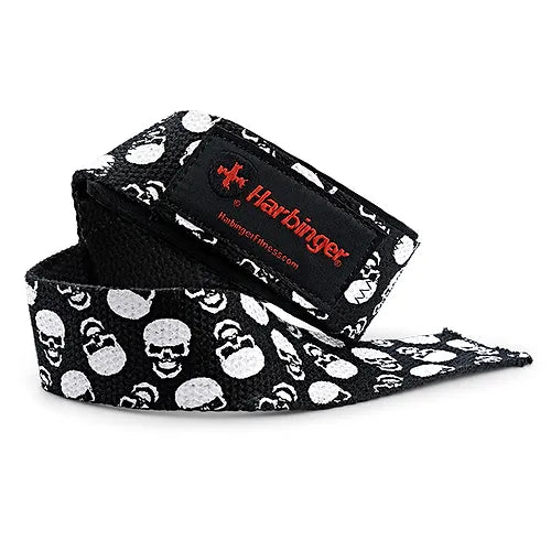 Harbinger Unisex's Padded Cotton Lifting Straps - Skull