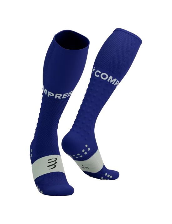 Compressport Unisex's Full Socks Run - Dazz Blue/Sugar