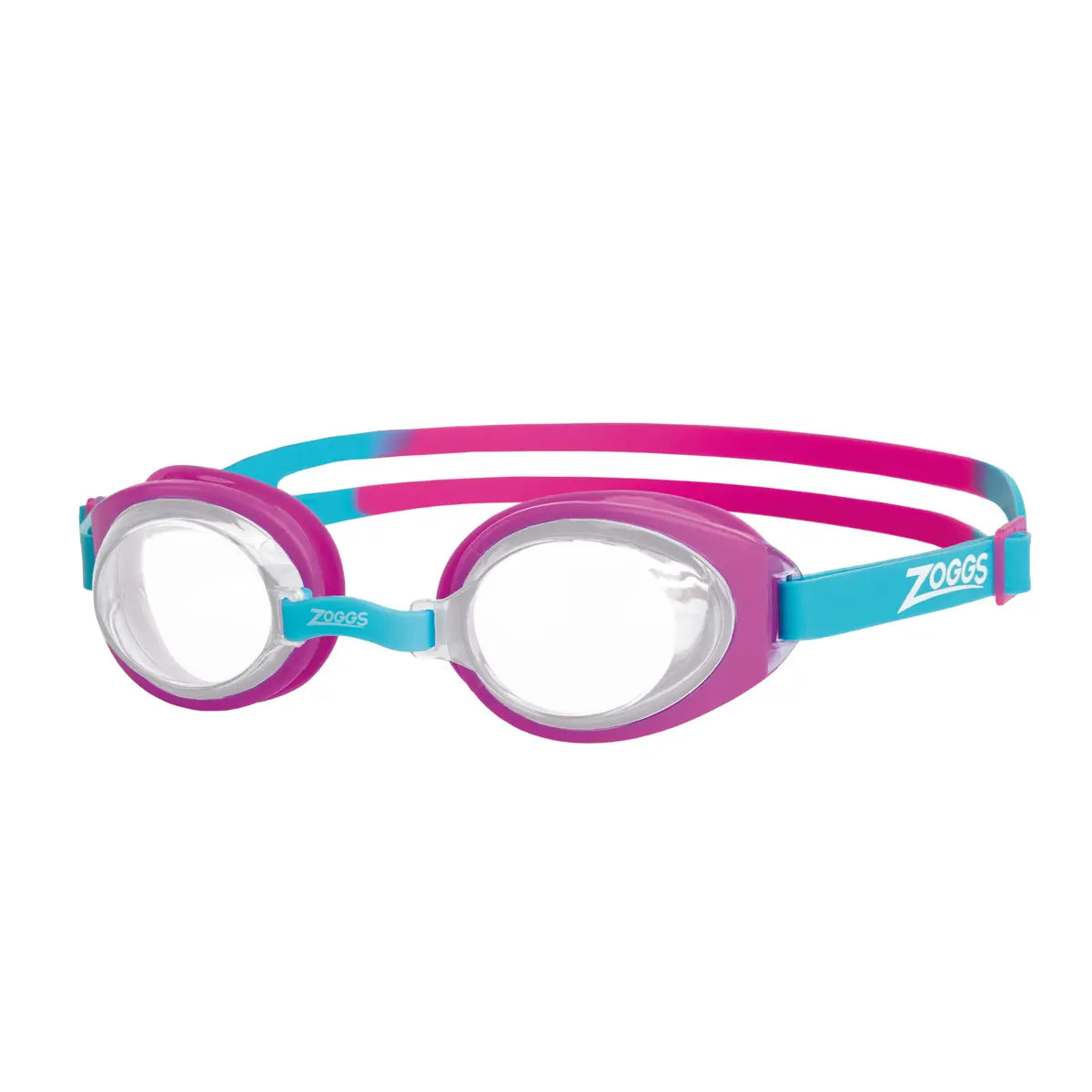 Occhialini Da Nuoto Zoggs Little Ripper Per Bambini E Ragazzi - Lenti Rosa Antiappannamento E Protezione UV - Cinghia Split Yoke Regolabile - 3