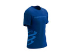 COMPRESSPORT Men's Logo SS Tshirt - Estate Blue/Pacific Coast
