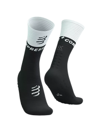 Compressport Unisex's Mid Compression Socks v2.0 - Black/White