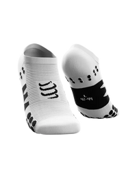 Compressport Unisex's No Show Socks - White/Black