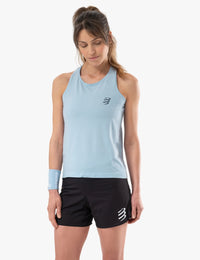 Compressport Women's Performance Singlet - Cashmere Blue
