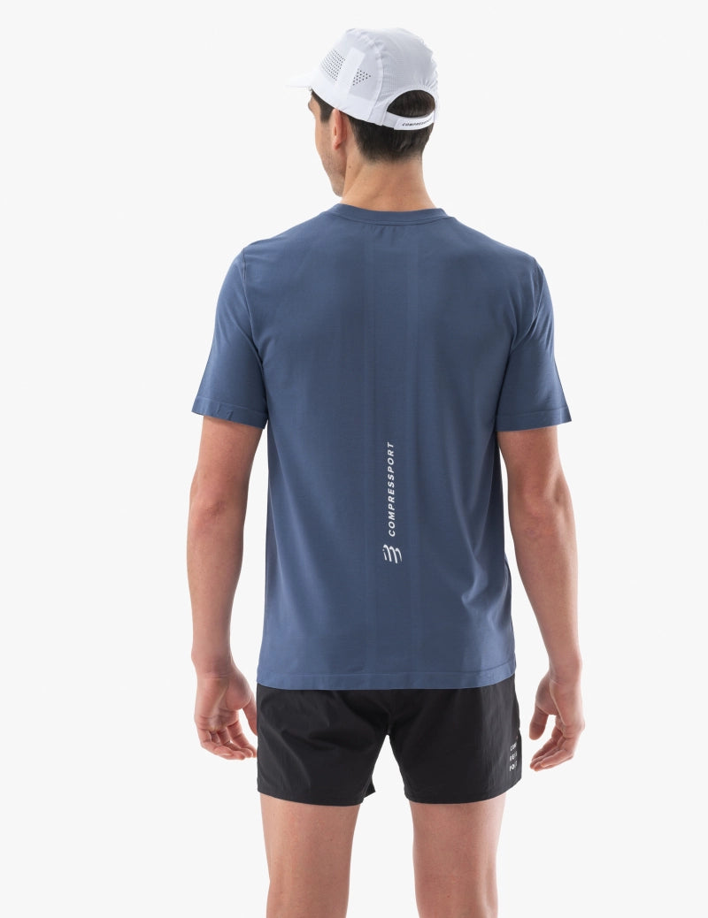 Compressport Men's Performance SS Tshirt - Indigo