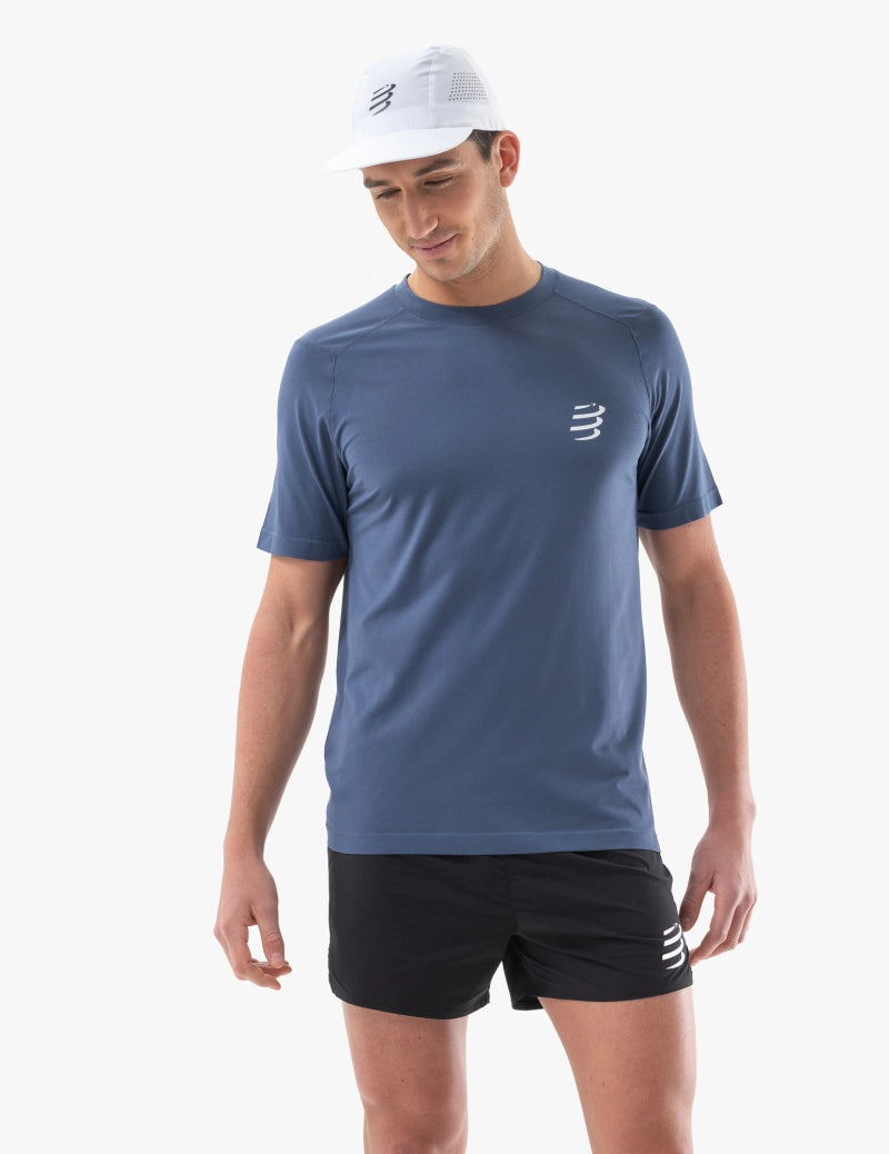 Compressport Men's Performance SS Tshirt - Indigo
