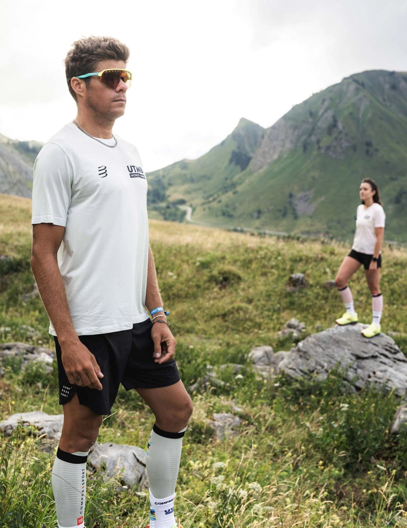 Compressport Men's Training SS Tshirt UTMB 2025 L1 - Ice Flow