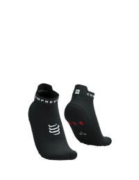 Compressport Unisex's PRO Racing Socks v4.0 Run Low - Black/White