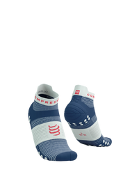 Compressport Unisex's PRO Racing Socks v4.0 Run Low - Blues/Sugar