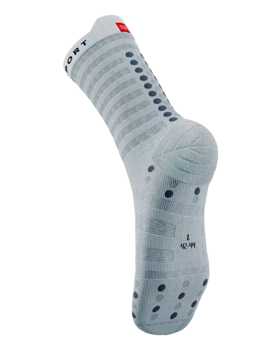 Compressport Unisex's Pro Racing Socks v4.0 Ultralight Run High - White/Alloy