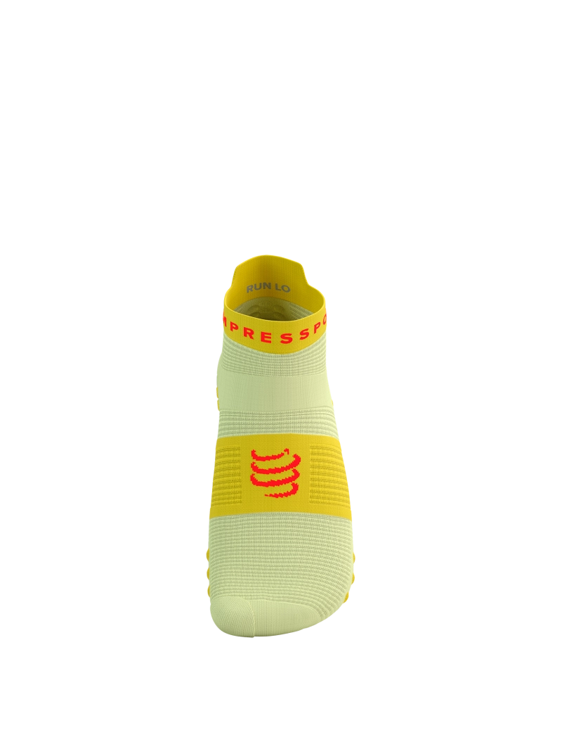 Compressport Unisex's Pro Racing Socks v4.0 Run Low - Elf Yellow/Fluo Red