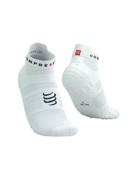 Compressport Unisex's Pro Racing Socks v4.0 Run Low - White/Black