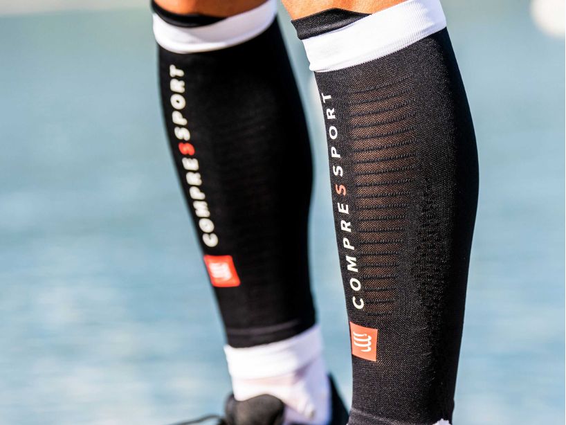 Compressport Unisex's R2 3.0 Calf Sleeve - Black/White