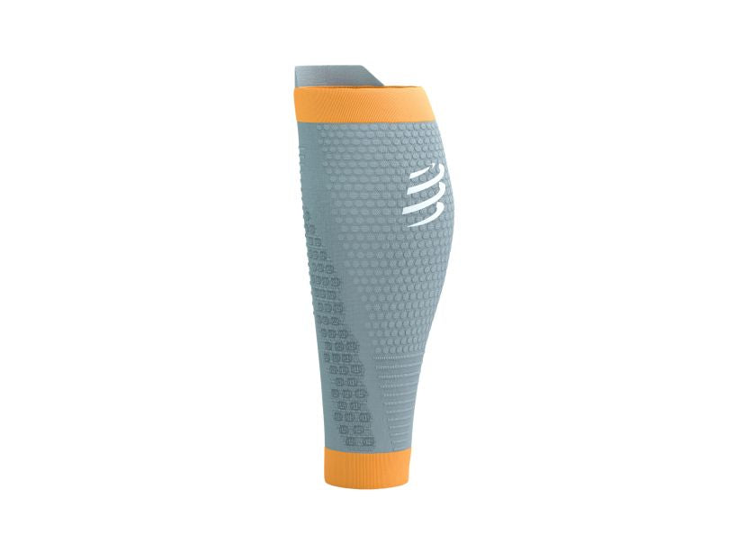 Compressport Unisex's R2 3.0 Calf Sleeve - Alloy/Blazing Orange