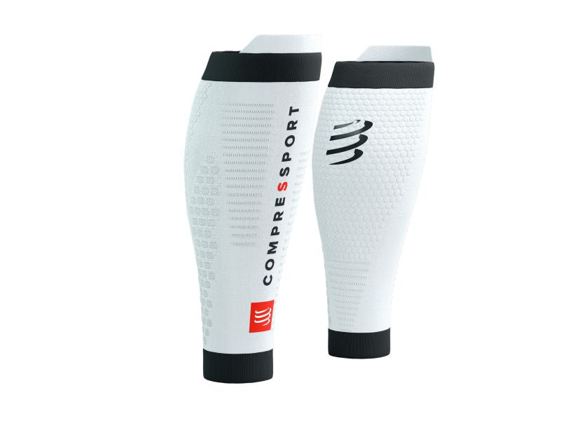 Compressport Unisex's R2 3.0 Calf Sleeve - White/Black