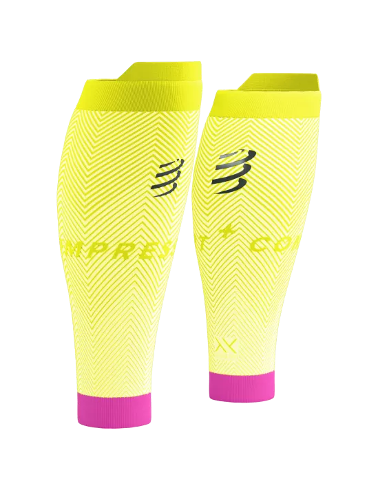 Compressport Unisex's R2 Oxygen Calf Sleeve - Safe Yellow