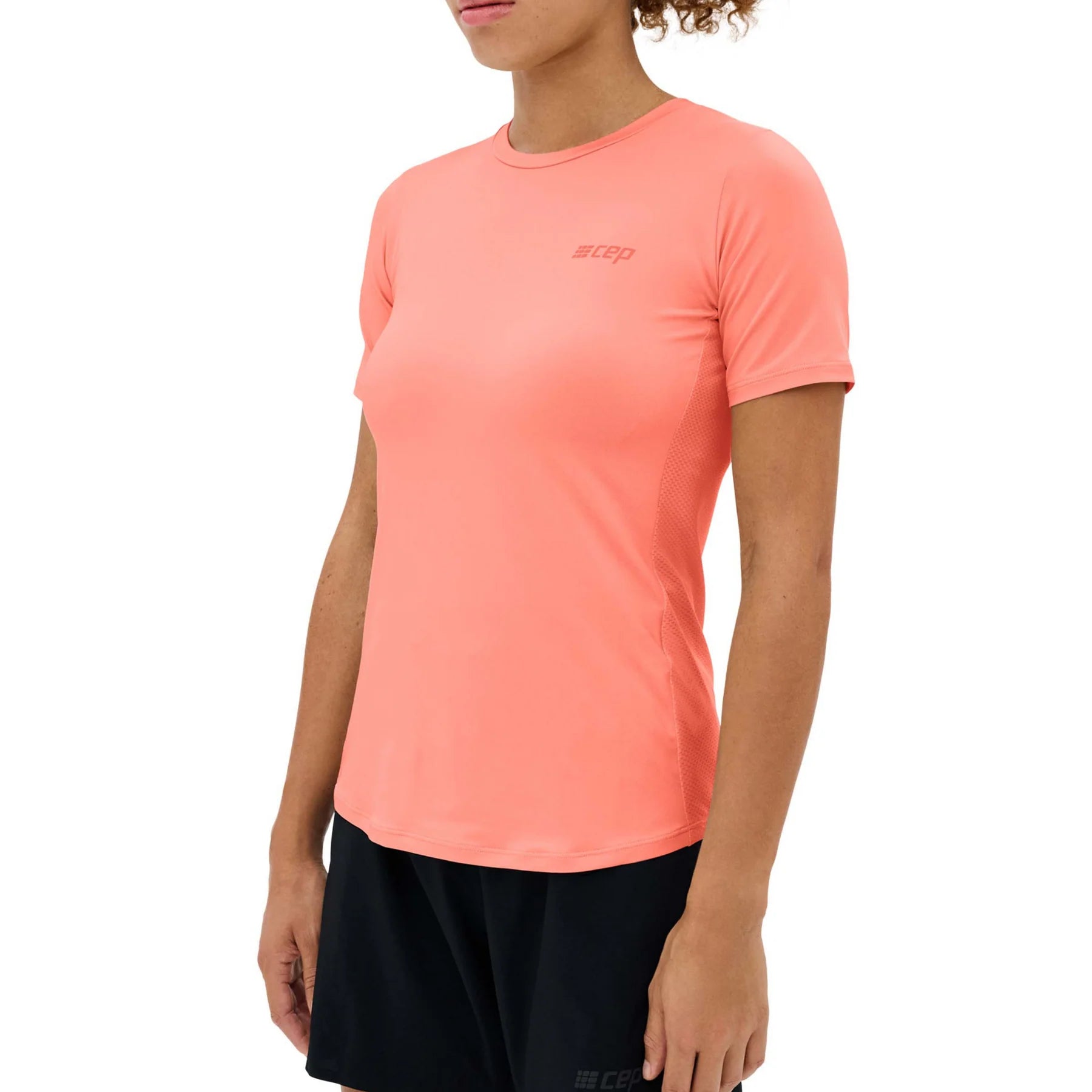 CEP Women's The Run Shirt Round Neck Short Sleeve v5 - Coral
